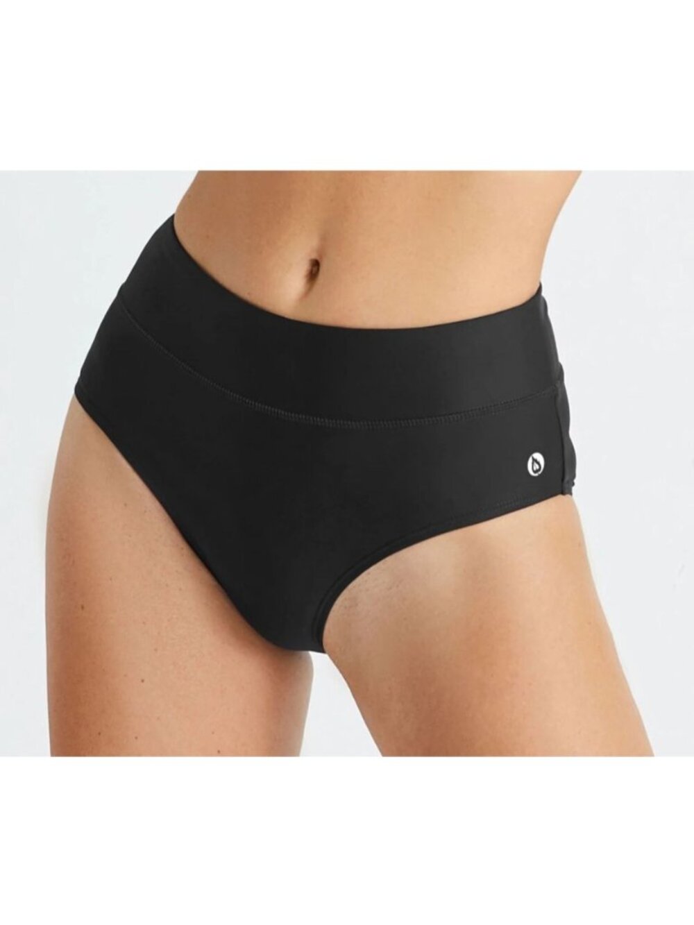 Baleaf Womens Size XL High-Waisted Tummy Control Swim Bottom Black UPF 50+ Beach